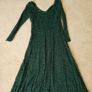 Hunter green lace dress (full-length formal)